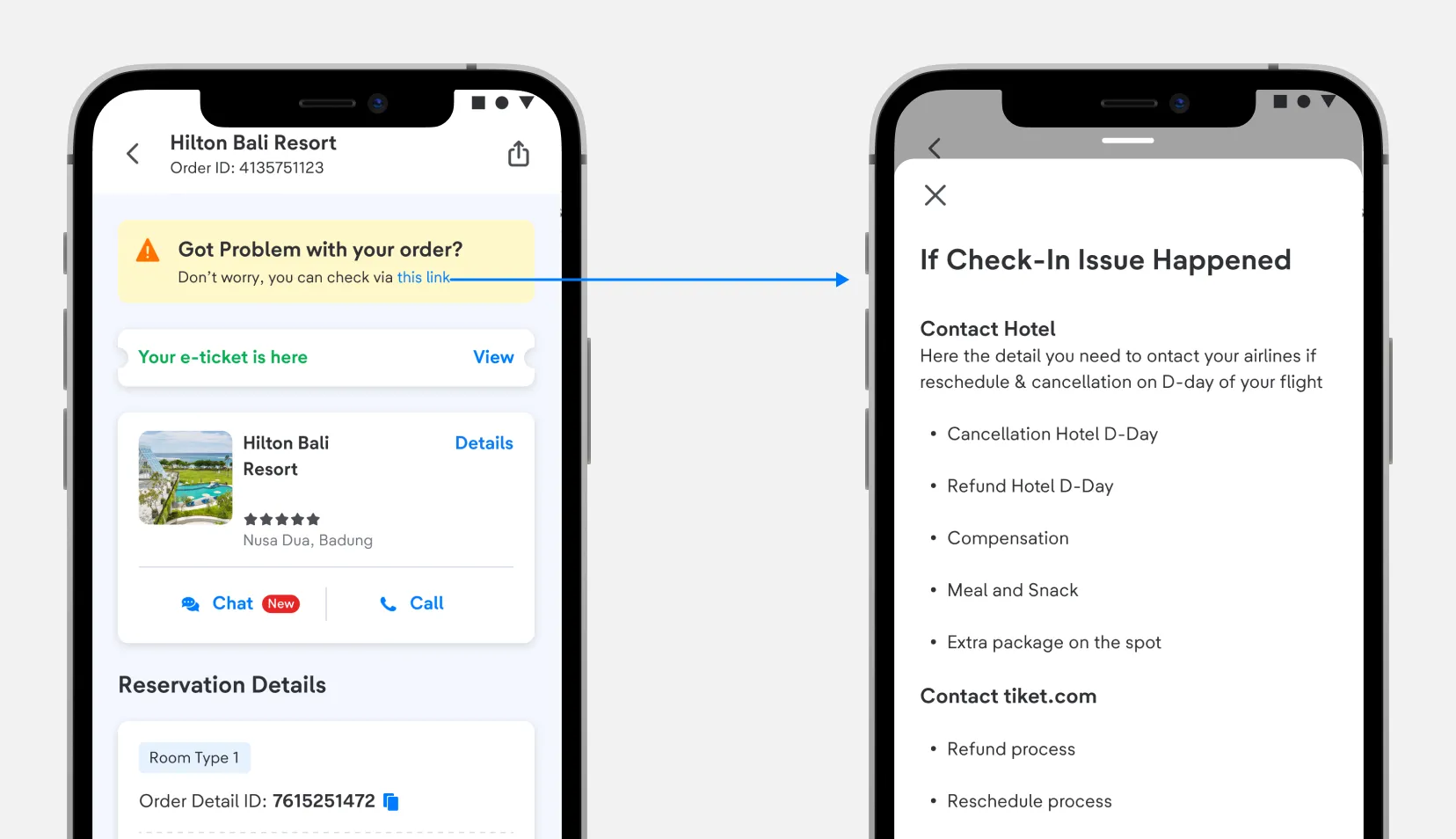 Extra info banner with link to check-in issue article